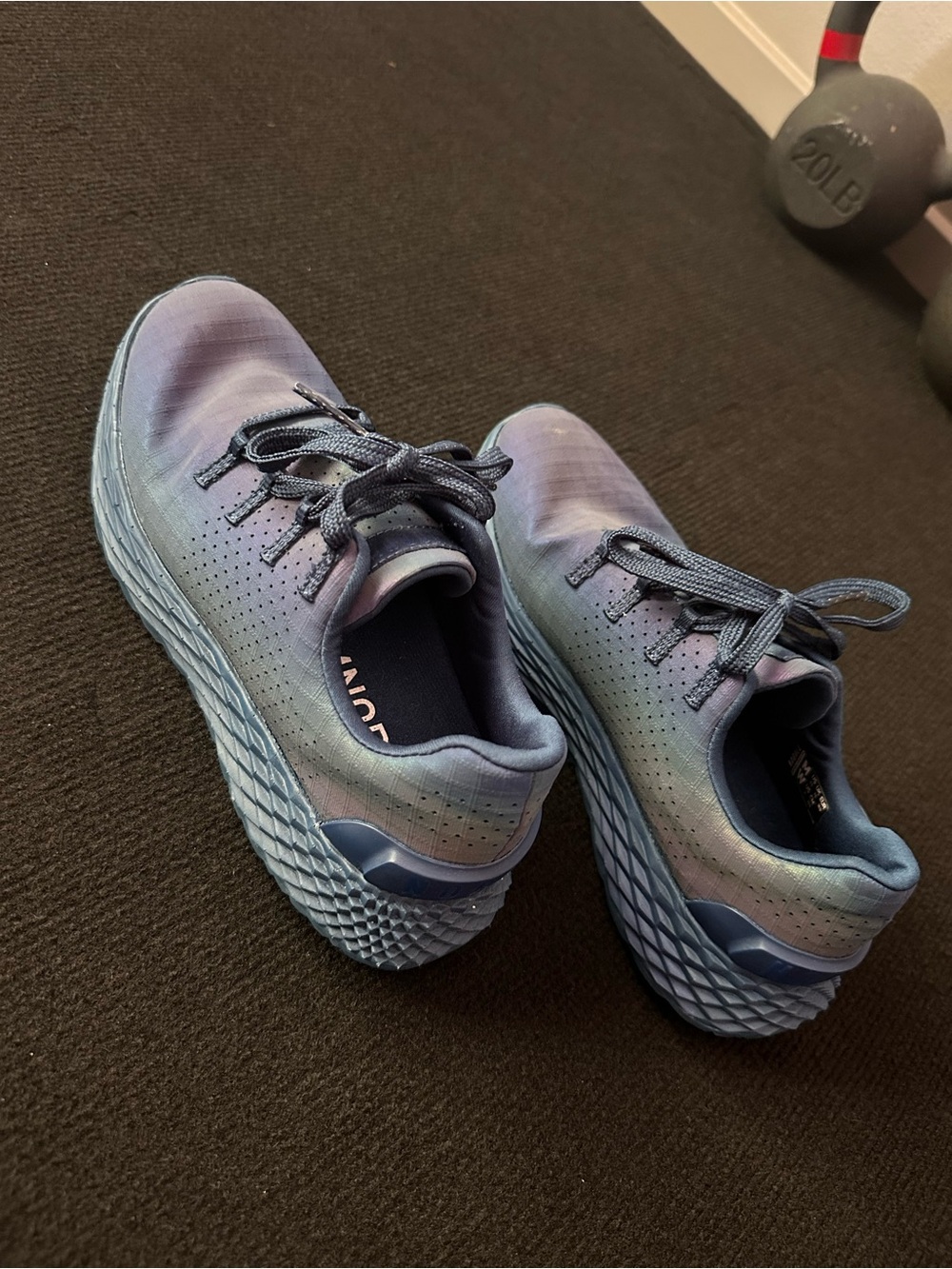 NOBULL Iridescent Purple-Blue Platform Athletic Sneakers